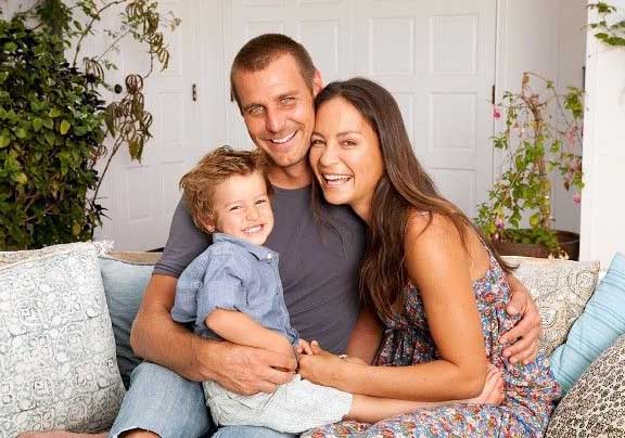 Photo of Ingo Rademacher and his wife and first son.