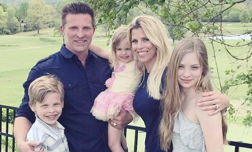 Photo of Steve Burton's family.