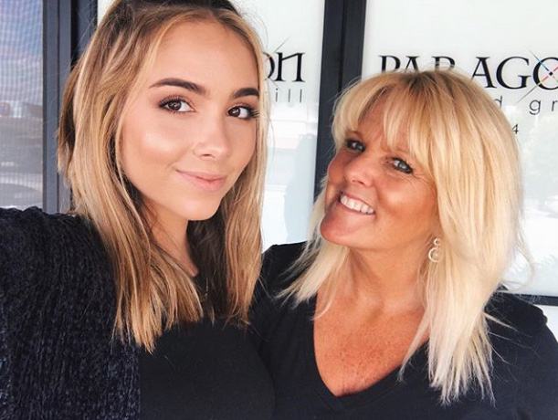 Halley Pullos with her mother